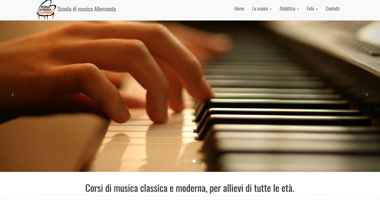 Scuola di musica Allemanda sito web responsive e creazione logo