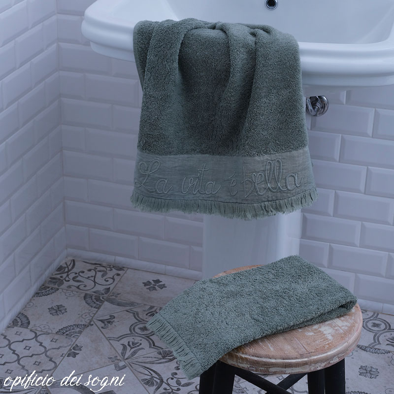 La vita è bella, set bagno - Biancheria per la casa di opificio dei sogni